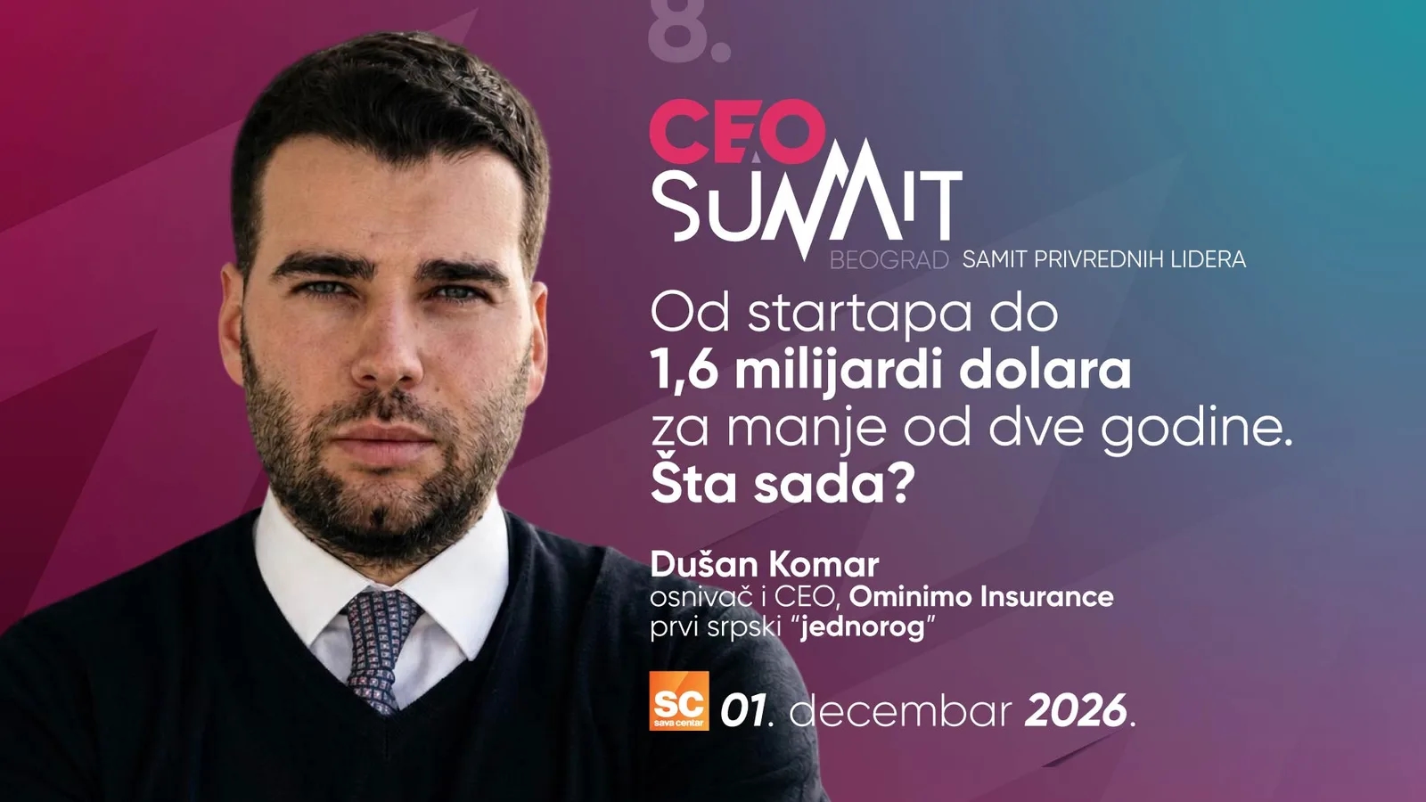 8. CEO Summit Beograd - Dušan Komar, osnivač, Ominimo Insurance