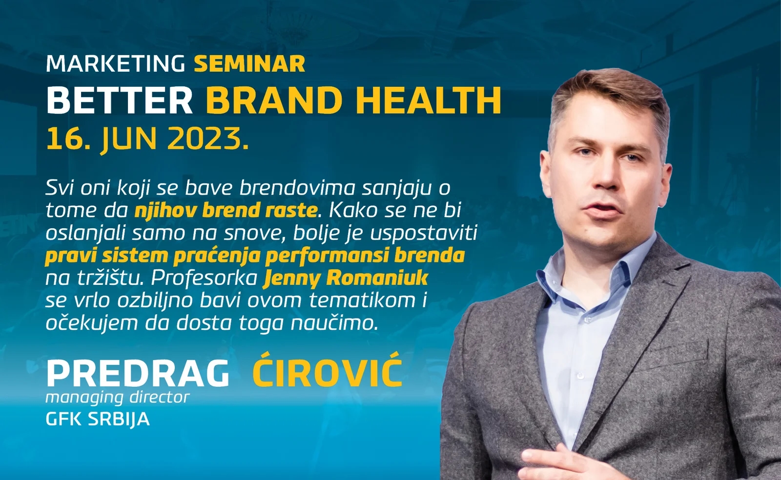 Better Brand Health - zašto prisustvovati seminaru autorke Jenni Romaniuk 16. juna u Beogradu?