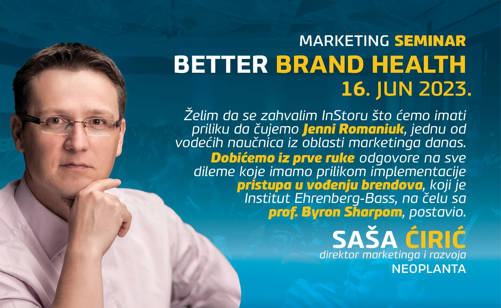 Better Brand Health - zašto prisustvovati seminaru autorke Jenni Romaniuk 16. juna u Beogradu?
