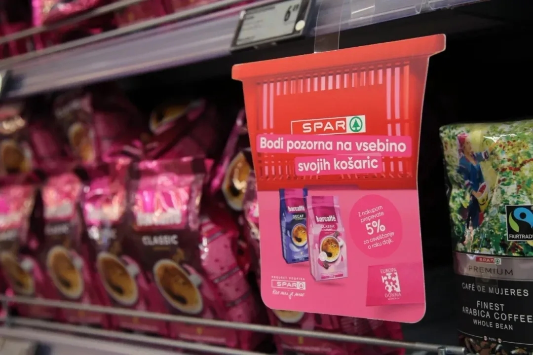 Spar sa 1.500 korpi upozorava na rak dojke u Sloveniji