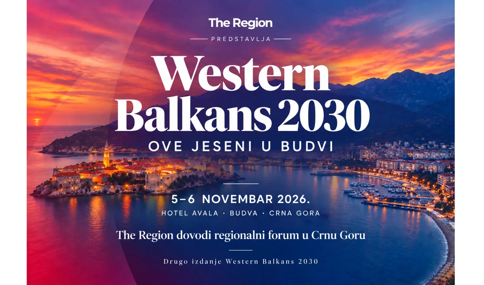 Western Balkans 2030 okuplja poslovne lidere i predstavnike međunarodnih institucija u Budvi